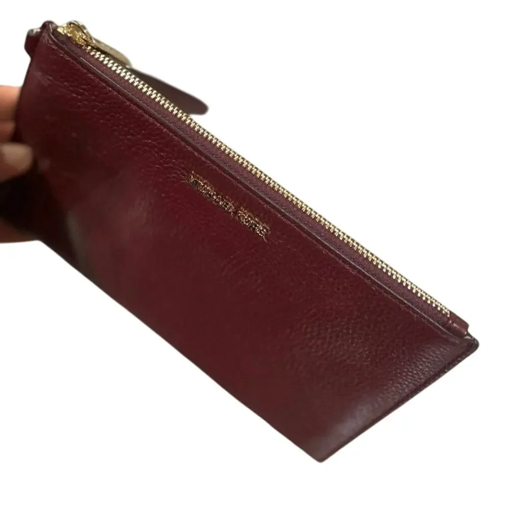 MICHAEL KORS Jet Set Large Leather Clutch Wristlet Wallet New with Tag MSRP $258